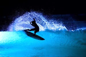 Night Surfing at Wavegarden