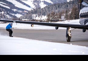 Snowboarder Towed By a Plane