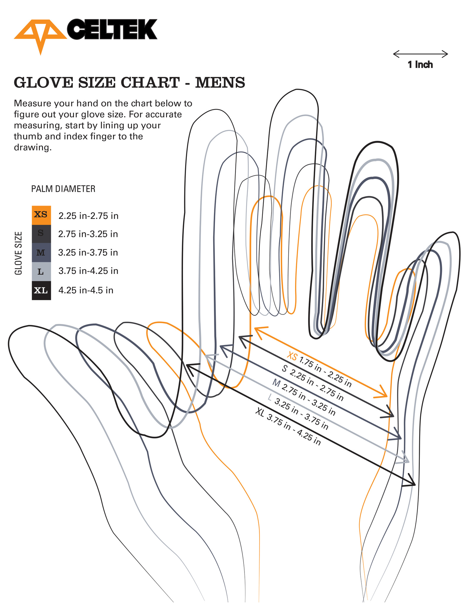 Size Chart For Women S Gloves