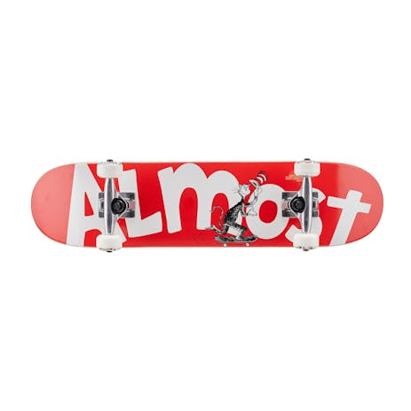 Almost x Dr. Seuss Cat Push Youth 7.0” Complete Skateboard - Red