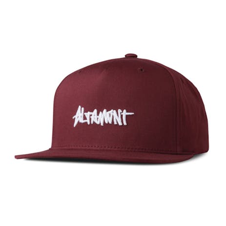 Altamont One Liner Snapback Hat - Oxblood