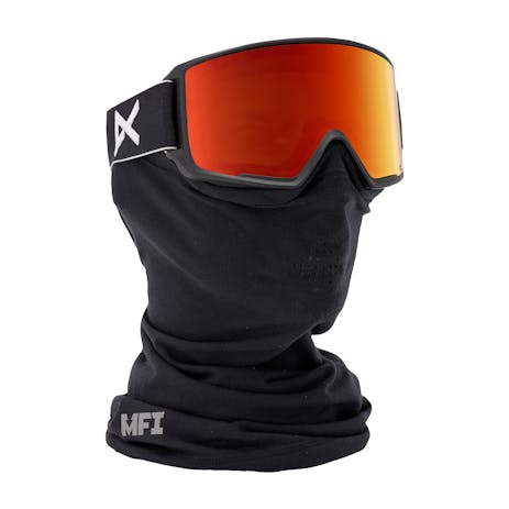 anon. M3 MFI Snowboard Goggle - Black / Red Solex + Bonus Lens