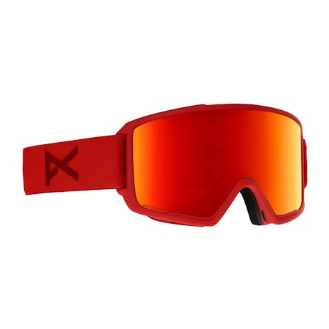 Anon M3 MFI Snowboard Goggle 2019 - Red / Sonar Red + Spare Lens
