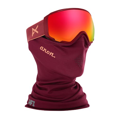 Anon WM1 MFI Women’s Snowboard Goggle 2020 - Ruby / Sonar Red + Spare Lens