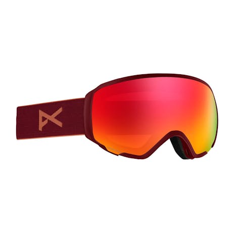 Anon WM1 MFI Asian Fit Women’s Snowboard Goggle 2020 - Ruby / Sonar Red + Spare Lens