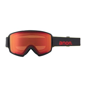 Anon M3 Asian Fit Snowboard Goggle 2021 - Black Pop / Perceive Sunny Red + Spare Lens