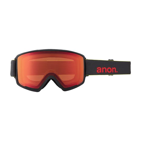 Anon M3 MFI Snowboard Goggle 2021 - Black Pop / Perceive Sunny Red + Spare Lens