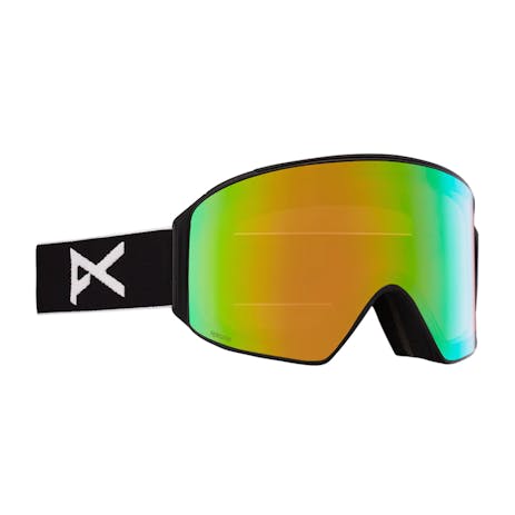 Anon M4 MFI Asian Fit Snowboard Goggle 2022 - Black / Perceive Variable Green + Spare Lens