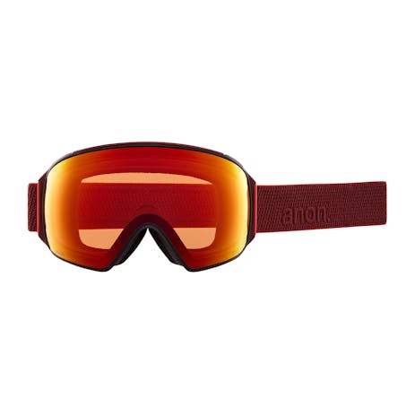 Anon M4 MFI Asian Fit Toric Snowboard Goggle 2022 - Maroon / Perceive Sunny Bronze + Spare Lens