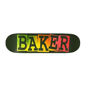 Baker Kader Ribbon 8.125” Skateboard Deck - Green Rainbow