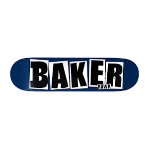 Baker Hawk Brand Name 8.25” Skateboard Deck - Navy Matte