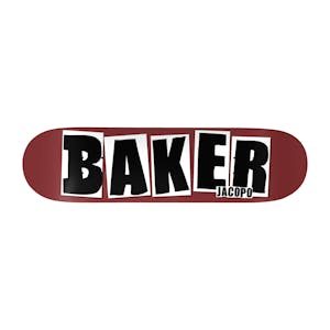 Baker Jacopo Brand Name 8.0” Skateboard Deck - Maroon Matte