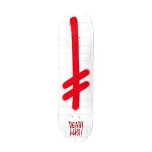 Deathwish Gang Logo 8.25” Skateboard Deck - White Bricks