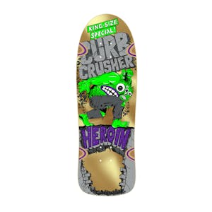Heroin Curb Crusher XL 10.38” Skateboard Deck - Gold Foil