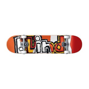 Blind OG Ripped Out 7.75” Complete Skateboard - Red/Orange