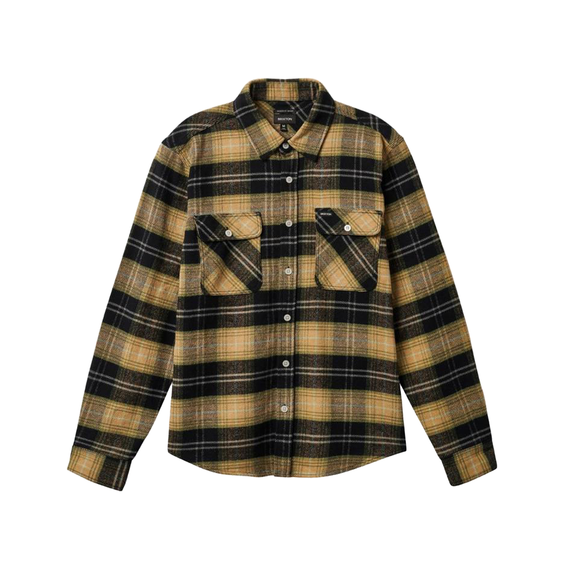 Brixton Bowery Flannel Shirt - Black/Sand/Olive Surplus | BOARDWORLD Store