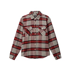 Brixton Bowery Flannel Shirt - Island Berry/Whitecap/Black