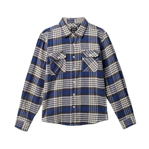 Brixton Bowery Flannel Shirt - Pacific Blue/Whitecap/Black
