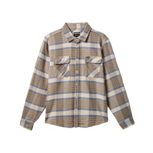 Brixton Bowery Flannel Shirt - Whitecap/Sand/Blue Haven