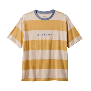 Brixton Hilt Alpha Line Knit T-Shirt - Straw/Whitecap/Dusty Blue