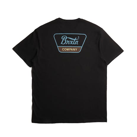 Brixton Linwood T-Shirt - Black/Dusty Blue/Dark Earth