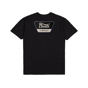 Brixton Linwood T-Shirt - Black/Off White/Dusty Blue