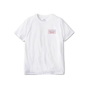 Brixton Palmer Proper T-Shirt - White/Pacific Blue/Aloha Red