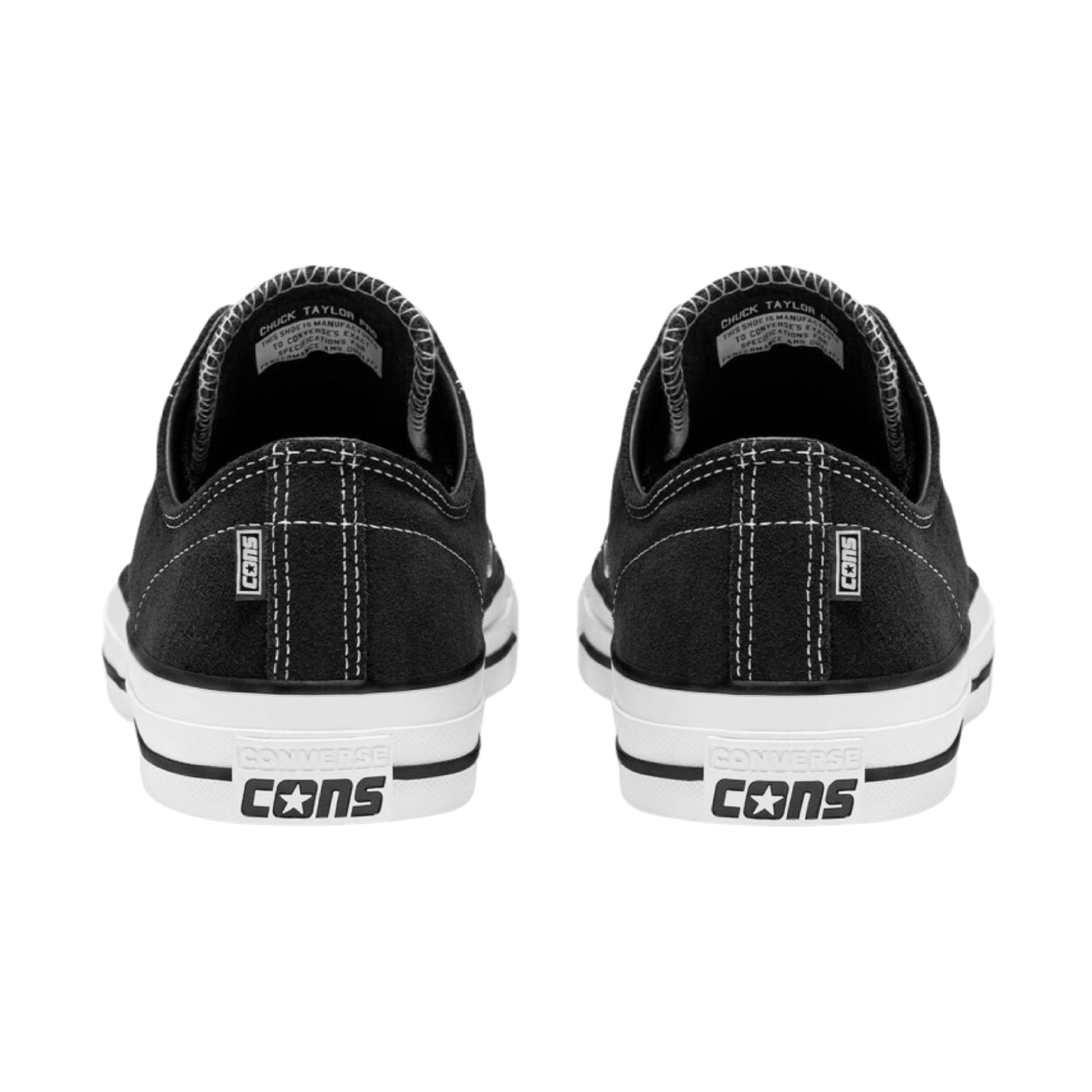 Converse CTAS Pro Low Skate Shoe - Black/Black/White | BOARDWORLD