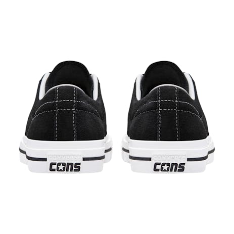 Converse One Star Pro Low Skate Shoe - Black/Black/White