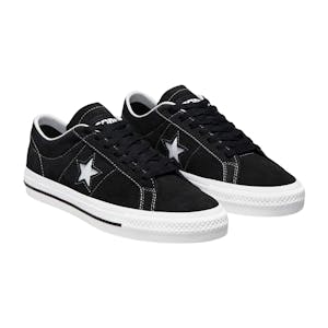 Converse One Star Pro Low Skate Shoe - Black/Black/White