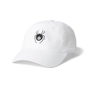 Crawling Death 8-Ball Spider Embroidered Hat - White