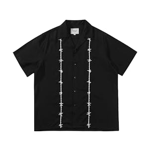 Crawling Death Barbed Wire Embroided T-Shirt - Black