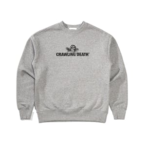 Crawling Death Cherub Logo Crewneck Sweater - Grey