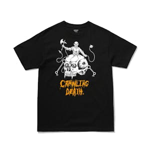 Crawling Death Skull Fighter T-Shirt - Black