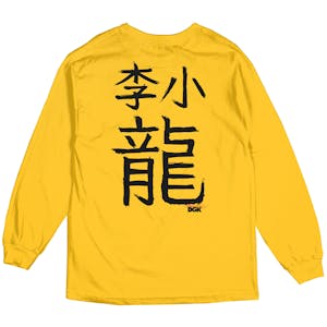 DGK x Bruce Lee Little Dragon Long Sleeve T-Shirt - Gold