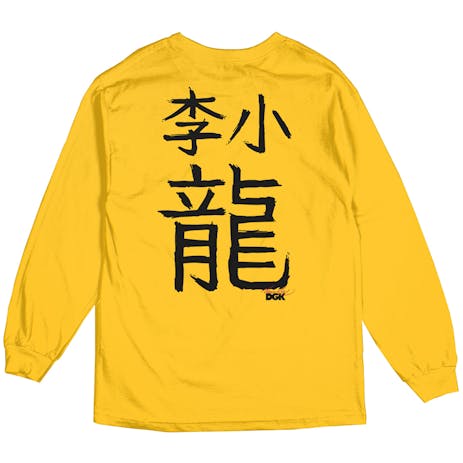 DGK x Bruce Lee Little Dragon Long Sleeve T-Shirt - Gold
