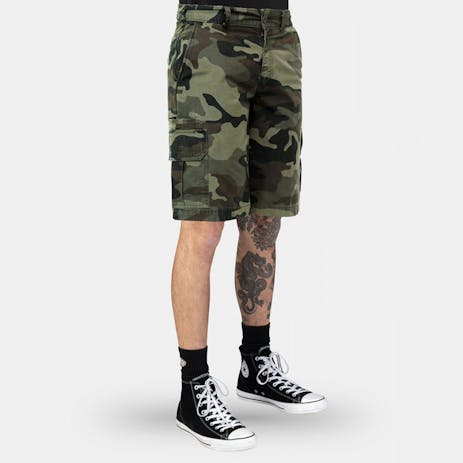 Dickies WR351 Stone Washed Short - Moss Black Camo