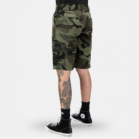 Dickies WR351 Stone Washed Short - Moss Black Camo