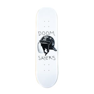 Doom Sayers Riot Helmet 8.25” Skateboard Deck - White