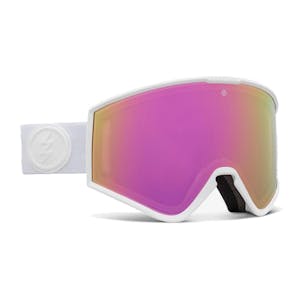Electric Kleveland Small Snowboard Goggle 2021 - Matte White / Brose / Pink Chrome + Spare Lens