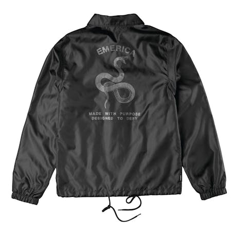 Emerica Sketch Snake Coaches Jacket — Black/Dark Grey