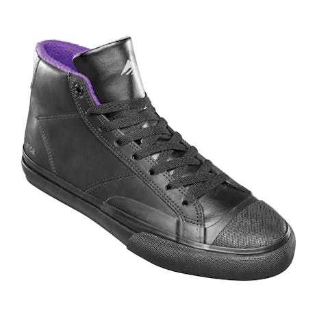 Emerica Omen Hi Skate Shoe - Black/Black