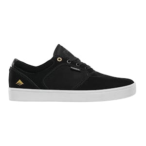 Emerica Figgy Dose Skate Shoe - Black/White/Gold