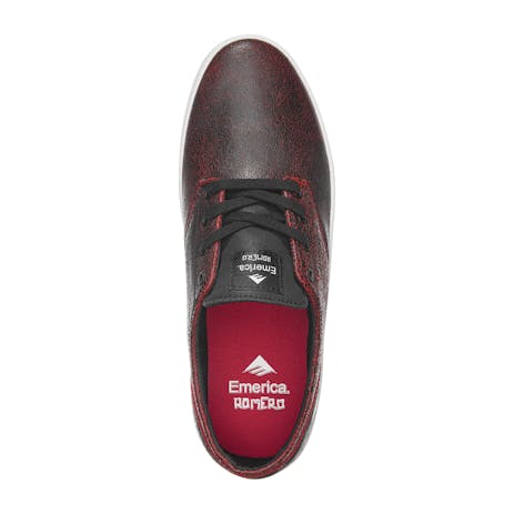 Emerica Romero Laced Skate Shoe - Black/Red/Black