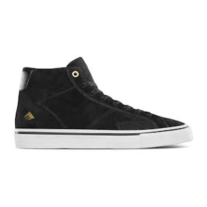 Emerica Omen Hi Skate Shoe - Black/White/Gold