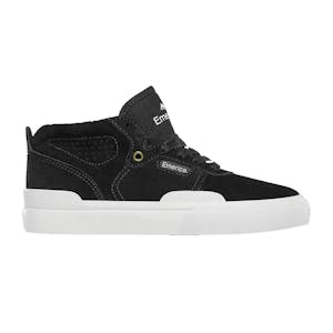 Emerica Pillar Youth Skate Shoe - Black/White/Gold