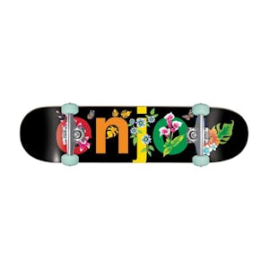 Enjoi Flowers FP 8.0” Complete Skateboard - Black