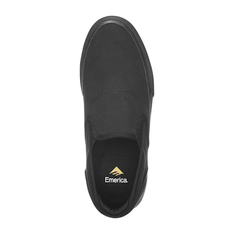 Emerica Wino G6 Slip-On Skate Shoe - Black/Green/Black