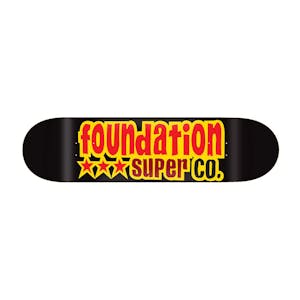 Foundation 3 Star 8.125” Skateboard Deck - Black