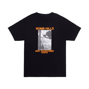 GX1000 Bomb Hills Not Countries T-Shirt - Black/Orange